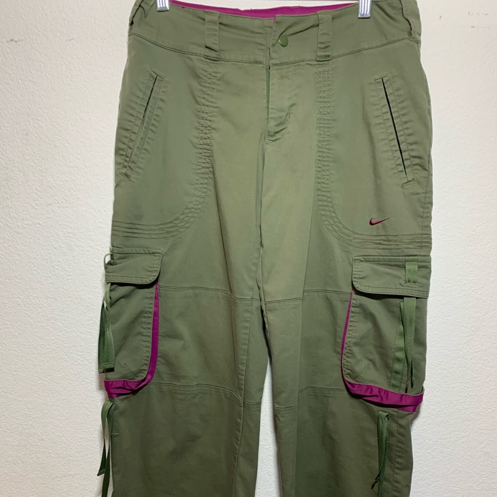 Nike DriFit Cargo Pants Green and Purple